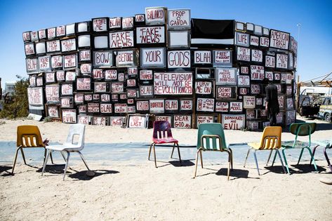 The Bombay Beach Biennale - in pictures | US news | The Guardian Bombay Beach, Slab City, Salvation Mountain, Salton Sea, Dutch Golden Age, Circus Tent, Dutch Artists, Jackson Pollock, Unique Canvas