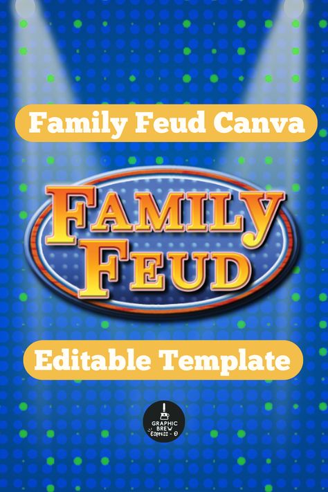 Family Feud Canva Game Template for remote or virtual games How To Make A Family Feud Game Board, Family Feud Board Diy, Family Feud Template Power Points, Family Feud Party Decorations, Family Fued Game Diy Questions, Family Feud Party, Family Feud Questions And Answers, Family Feud Template, Free Christmas Games