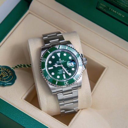 Rolex Hulk Submariner, Rolex Hulk, Rolex Green, Yellow Watches, Water Resistant Watch, Rolex Submariner No Date, Submariner Date, Rolex Watches For Men, Dream Watches