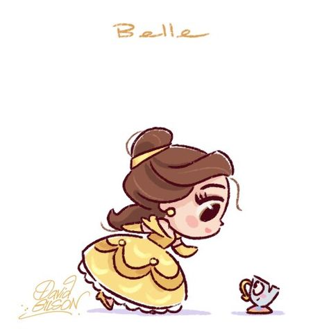 La Bella y la Bestia #princesas #Disney #bella Art Of David Gilson, David Gilson, Chibi Disney, Disney Doodles, Disney Cuties, Kawaii Disney, 디즈니 캐릭터, Prințese Disney, Cute Disney Drawings