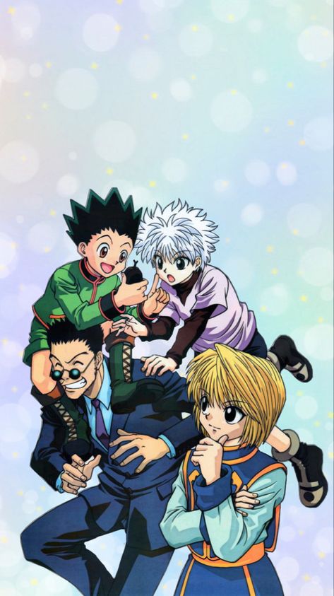 HxH Gon, Killua, Kurapika, Leorio hunterxhunter wallpaper ₍ᐢ.ˬ.ᐢ₎ Hunter Wallpaper, Gon Killua, Hunter Fans, Hxh Characters, Hunter Anime, Anime Artwork Wallpaper, Anime Wall Art, Anime Wallpapers, Cute Anime Wallpaper