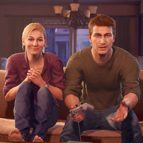 Uncharted 4: A Thief's End Elena Fisher & Nathan Drake icon Elena Fisher, Drake Funny, Uncharted Game, A Thief's End, Uncharted 4, Nathan Drake, Dog Games, Game Icon, Uncharted