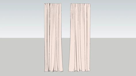 curtain | 3D Warehouse Curtain 3d Warehouse, Curtain Divider, Soft Decor, 3d Curtains, Privacy Curtains, Pink Curtains, Boho Curtains, Curtain Wall, Kids Curtains