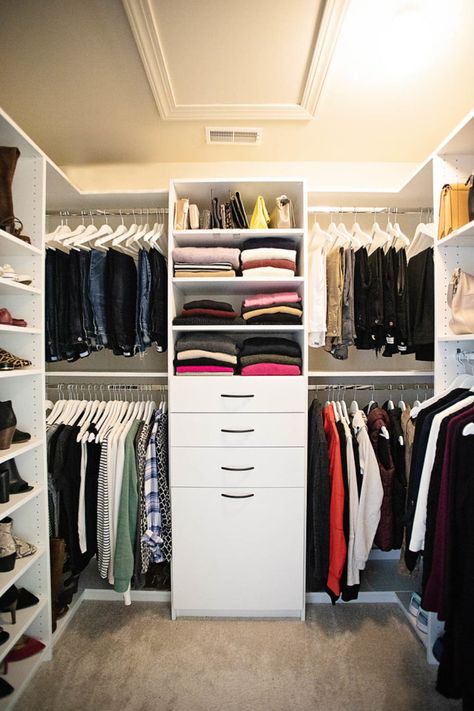 A Peek Into My Closet #FashionFriday U Shaped Closet, Walk In Closet Luxury, Closet Redo, Closet Planning, Ikea Closet, Walking Closet, Closet Design Layout, Closet Renovation, Closet Organizing Systems