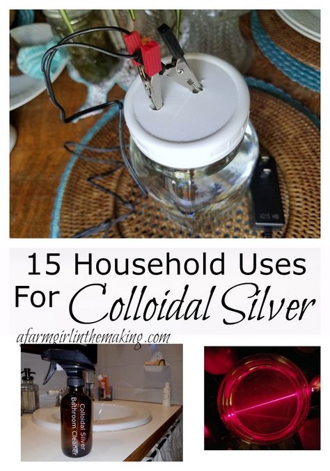 Colloidal Silver uses in the Home | A Farm Girl in the Making Colodial Silver, Sovereign Silver, Natural Cleaning Solutions, Diy Home Cleaning, Silver Water, Glass Spray Bottle, Cleaners Homemade, Alternative Health, Farm Girl