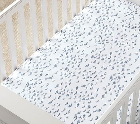 Organic Watercolor Whale Crib Sheets | Pottery Barn Kids Nautical Baby Bedding, Crib Fitted Sheet, Watercolor Whale, Nautical Baby, Nautical Nursery, Burp Cloth Set, Mattress Pads, Fitted Crib Sheet, Nautical Fashion