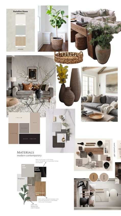 Living Room Living Room Moodboard, Room Moodboard, Materials Board Interior Design, Japandi Interior, Organic Style, Decor Home Living Room, Organic Modern, Bedroom Colors, Home Living Room