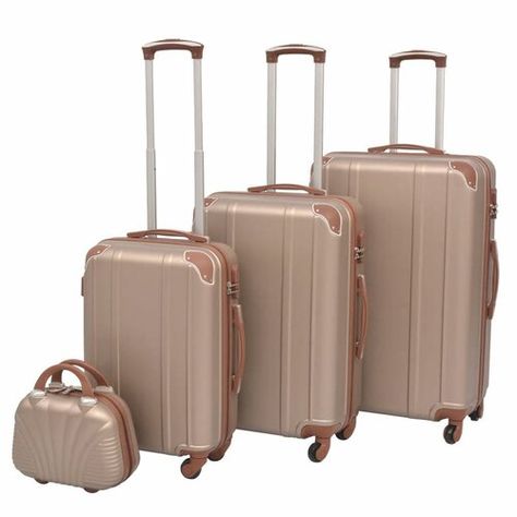 Travel Luggage Suitcases, Teen Trends, Suitcase Set, Bag Suitcase, Security Locks, Beauty Case, Color Champagne, Luggage Sets, Luggage Accessories