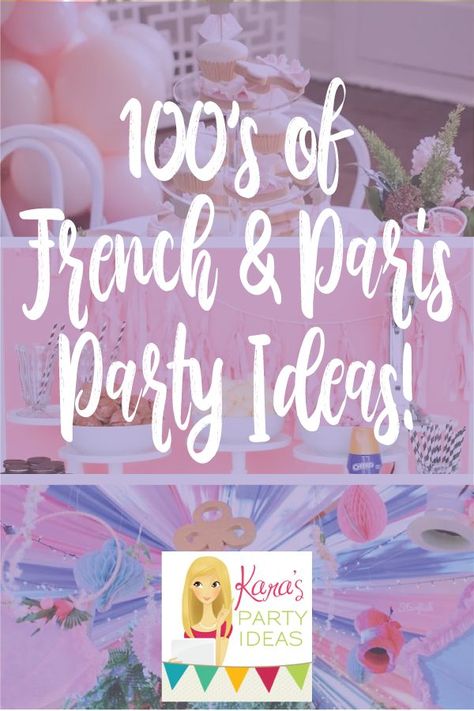 Find HUNDREDS of Paris party ideas including decorations, food ideas, cakes, and activities for French and Paris parties! Only at Kara's Party Ideas! Don't miss it! Paris Kids Party, Paris Party Ideas, French Themed Birthday, Paris Party Decorations, Parisian Birthday, Parisian Birthday Party, French Themed Parties, Paris Birthday Theme, Paris Themed Birthday Party