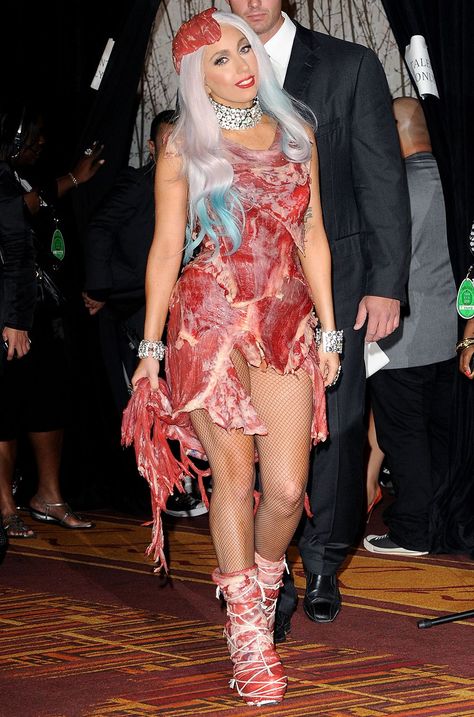 See What Lady Gaga's Meat Dress Looks Like Now — 5 Years Later Meat Dress, Lady Gaga, Meat