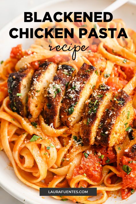 30 minutes is all that's between you and the best meal you'll have all week. Make this blackened chicken pasta recipe today! Chicken Livers Recipe, Livers Recipe, Blackened Chicken Pasta, Homemade Dumplings Recipe, Garlic Chicken Pasta, Best Pasta Dishes, Cooking Frozen Chicken, Easy Peasy Recipes, Blackened Chicken