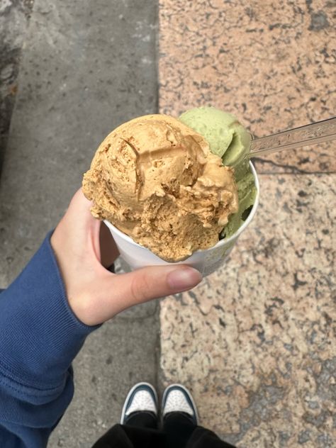 #icecream #gelato #pistacchio #nocciola #almond #shoes #scarpe #outfits #otd #food Almond, Ice Cream, Yummy Food, Moon, Cream, Iphone, Water