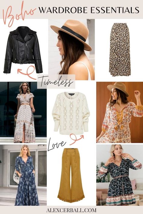 Boho Spring Outfits, Boho Capsule Wardrobe, Bohemian Style Winter, Boho Style Outfits Summer, Spring Outfits Boho, Boho Wardrobe, 1970 Fashion, Boho Chic Style Outfits, Boho Winter Outfits