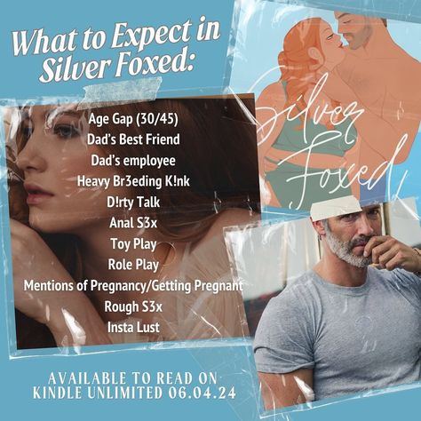 Who’s excited for Silver Foxed?! Drop a 🦊🦊🦊 in the comments! You can get Silver Foxed on Kindle, Kindle Unlimited, and paperback 6.4.24! eBook preorder on bio 💖 Edit: It’s mentions of getting pregnant as well. No on page pregnancy. #silverfoxed #books #novella #agegapromance #romancebooks #bookvibes #bookrecommendations Romance Books On Wattpad, Flawless Elsie Silver Book, Silver Fox Book, Romance Books Kindle Unlimited, Nicole Fox Books, Kindle Unlimited Books, Wolf Shifter Romance Books, Character Tropes, Romance Books Worth Reading