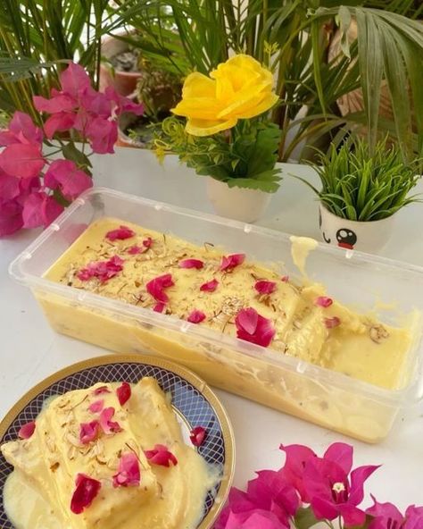 Shreya Goyal on Instagram: "Eid 🌙 Special 💖 Super Easy Arabian Pudding Recipe & it’s perfect for Eid Dawats ❣️Like 👍🏻Save ✅& Share 📈 with your friends ❤️ . . . Recipe :-  Ingredients:- 1 litre Milk 5-6 Tbsp Sugar  3 Tbsp Custard powder  200 ml fresh Cream  200 ml Condensed milk Dry fruits  Saffron  12 -14 Slices of Bread  Meathod:-  1. Boil 950 ml Milk on a medium flame . 2. Take 50 ml milk and add Custard powder to it . Mix well  3. Add Sugar and let it boil for 4-5 min  4. Then add Custard Milk into the milk and stir continuously on low to medium flame. 5. Cook for 15 min until the pudding becomes thick. 6. Cool the pudding completely by refrigerate it for 2 hrs .  Creamy Sauce :- 1. Take 200 ml cream and 200 ml Condensed milk whisk it till it becomes creamy . 2. Refrigerate it for Arabian Pudding Recipe, Instant Pudding With Almond Milk, Arabian Pudding, Kheer Recipe With Condensed Milk, Indian Pudding Recipe New England, Turkish Milk Pudding, Friends Recipe, Custard Powder, Eid Special