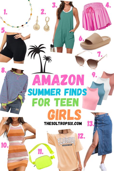 Summer Teen Girl Clothes on Amazon 2024 - The Soltrop Six Teen Summer Outfits 2024, Teen Girl Summer Outfits 2024, Teen Trends 2024, Teen Girl Fashion Trends 2024, Summer Outfit For Teen Girls, Clothes Stores, Summer Teen, Designer Board