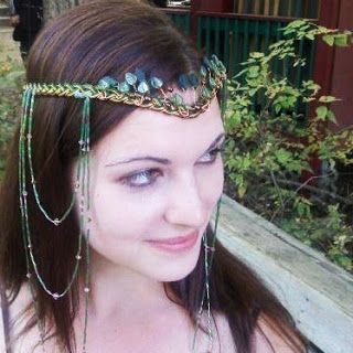 Earrings Everyday: January 2012 Elven Headpiece, Elven Forest, Elf Ear Cuff, Wedding Headdress, Woodland Art, Hair Chains, Womens Fancy Dress, Fairy Jewelry, Festival Jewelry