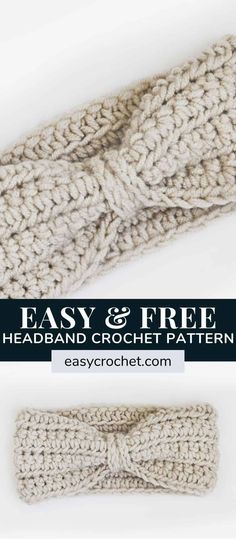 Crochet Ear Warmer Free Pattern, Knitted Headbands, Crochet Ear Warmer Pattern, Crochet Headband Free, Easy Crochet Headbands, Crochet Hairband, Crochet Headband Pattern Free, Baby Headbands Crochet, Headband Crochet