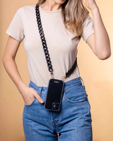 Crossbody Phone Case for iPhone 13 series, iPhone 12 series iPhone 11 Case, iPhone 11?Pro Max Case, iPhone X and iPhone Xs and iPhone XR. Necklace and Crossbody Chain Strap. Ideal case to keep your hands free, so you can focus on the real important things. The cellphone strap is connected to a cellphone case that will fit the following Iphone models: X, Xs, XR, Xs Max, 11, 11 pro, 11 pro max, iPhone 12 series. LIBRE. accessories are designed to allow you to keep up with the rhythm of your life, Cellphone Strap, Phone Case Holder, Cellphone Case, Diy Iphone Case, Case Iphone 11, Holder Phone, Stylish Glasses, Phone Strap, Phone Purse