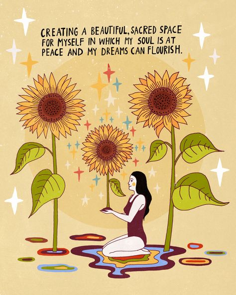 Asja Boros, Motivation Positive, At Peace, Whimsical Illustration, Happy Words, A Poem, Jolie Photo, Self Love Quotes, Spiritual Art