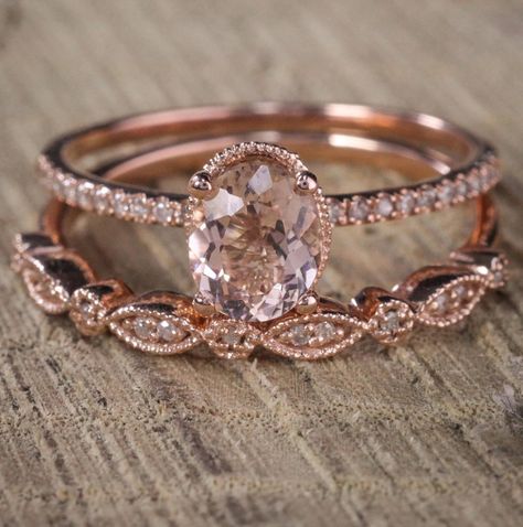 Ring Upgrade, Cheap Wedding Rings, Heart Rose, Morganite Diamond, Bridal Wedding Rings, Sparkly Things, Wedding Rings Rose Gold, Bridal Ring Sets, Morganite Engagement