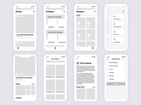 Mobile Wireframe, App Wireframe, Ux Wireframe, Ui Ux 디자인, App Design Layout, Wireframe Design, Desain Ui, Mobile App Design Inspiration, App Interface Design