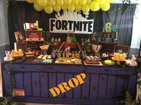 Fortnite Birthday Party Ideas | Photo 2 of 23 Fortnite Birthday Party Ideas, Fortnite Birthday Party, 7th Birthday Party Ideas, Video Games Birthday Party, Fortnite Birthday, Boy Birthday Party Themes, Video Games Birthday, 9th Birthday Parties, 10th Birthday Parties