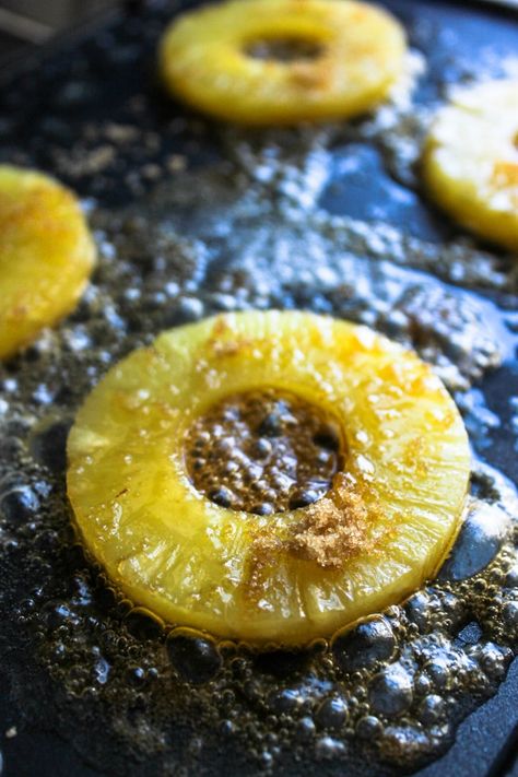 Sunday Morning Pineapple Upside Down Pancakes | Gimme Delicious Pineapple Upside Down Pancakes, Pineapple Pancakes, Fruit Pancakes, Brunch Time, Bed Rest, Breakfast Healthy, Pancakes Easy, Pineapple Upside, Pineapple Upside Down