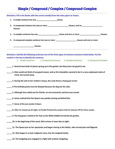 Simple Compound And Complex Sentences Worksheet, Compound And Complex Sentences Worksheet, Past Perfect Tense Exercises, Compound Complex Sentences, Simple Compound Complex Sentences, Simple Compound And Complex Sentences, Compound And Complex Sentences, Compound Sentence, Sentence Worksheet