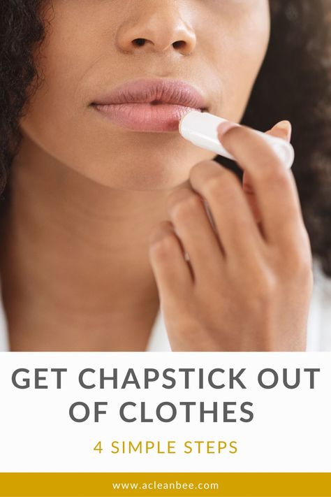 Chapstick Stains Out Of Clothes, How To Remove Chapstick Stains Clothing, How To Get Chapstick Out Of Clothes, Stains Out Of Clothes, Carmex Lip Balm, Lip Balm Ingredients, Lululemon Backpack, Remove Oil Stains, Laundry Tips