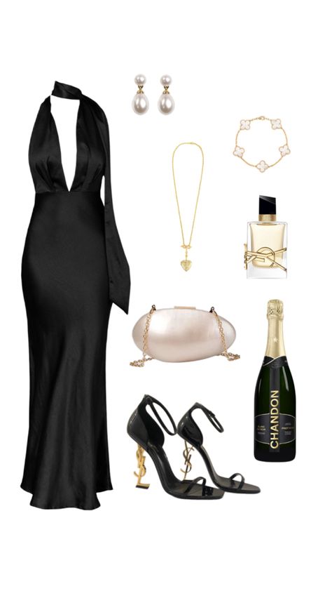 New Year’s Eve Outfit Aesthetic, Mob Wife Clothes, Revenge Outfits Ideas, Black Old Money Dress, Evening Cocktail Attire For Women, Birthday Dinner Guest Outfit, Classy Evening Outfits, New Year’s Eve Dress, 007 Theme Party Outfit Women