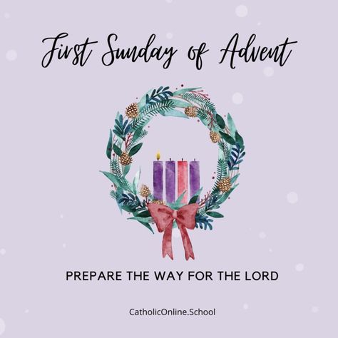 Advent 1st Sunday, First Advent Candle, First Sunday Of Advent Quotes, First Advent Sunday, Advent Sunday, First Sunday Of Advent, Faith Church, Christmas Invitation, First Sunday