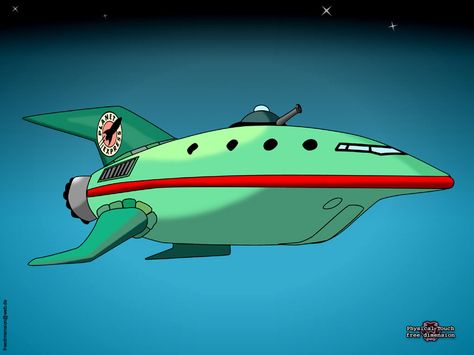 Retrofuturamaism Planet Express Ship, Futuristic Character Design, Fictional Places, Futuristic Character, Futurama, Beauty Tattoos, Character Designs, Star Trek, Science Fiction