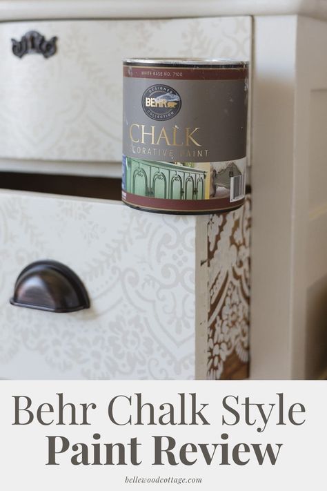 There are plenty of chalk style paints available to paint furniture with these days and they each have their pros and cons. Here is a complete review of Behr Chalk Decorative Paint (conveniently available at The Home Depot). Learn all about the costs, the color selection, ease of application, final results, top coat options, and more. Definitely a product to consider if you are into furniture painting! Crumbl Cookie Flavors, Behr Chalk Paint, Peanut Butter Muddy Buddies, Chalk Paint Cabinets, Breakfast Gift Basket, Mint Chip Ice Cream, Furniture Painting Tips, Breakfast Gift, Country Chic Paint