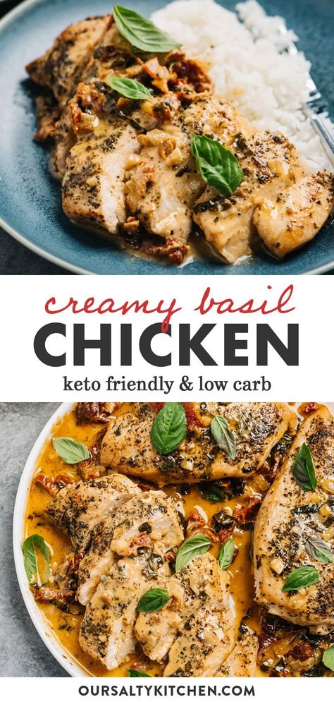 Creamy Basil Chicken, Seared Chicken, Pan Sauce, Pan Seared Chicken, Basil Recipes, Boiled Egg Diet Plan, Simple Chicken, Boiled Egg Diet, Basil Chicken