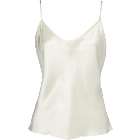 Ginia Plain Silk Cami Top ($69) ❤ liked on Polyvore featuring tops, shirts, tanks, cream, women, silk tank top, white silk tank top, silk tank, white singlet and white camisole Paris Wardrobe, Plain Tank Tops, Silk Cami Top, Silk Camisole Top, Png Clothes, Cream Tank Top, Strappy Tank Tops, White Cami, Silk Cami