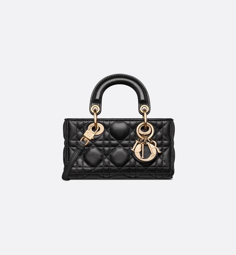 Micro Lady D-Joy Bag Black Cannage Lambskin | DIOR Zara Closet, Lady D Joy Bag, Lady D, Dior Star, Micro Bag, Dior Book Tote, Small Lady, Christian Dior Couture, Dior Couture