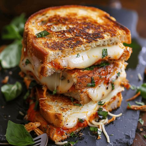 Chicken Parmesan Grilled Cheese - Recipes, Tasks & Tools Parmesan Grilled Cheese, Chicken Parmesan Sandwich, Classic Grilled Cheese, Breakfast Sandwich Recipes, Grilled Cheese Recipes, Savory Chicken, Cook Chicken Breast, Cheese Flavor, Cheese Sandwich