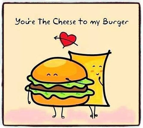 Burger Puns, Food Quotes Funny, Punny Cards, Funny Food Puns, Easy Love Drawings, Diy Birthday Gifts For Friends, Cute Puns, Creative Gifts For Boyfriend, Pun Card