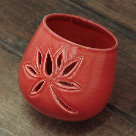 Lotus Flower Stencil, Indian Ceramics, Ceramic Holder, Candle Luminaries, Pottery Patterns, Lotus Flower Design, Stencil Design, Geometric Inspiration, Flower Stencil