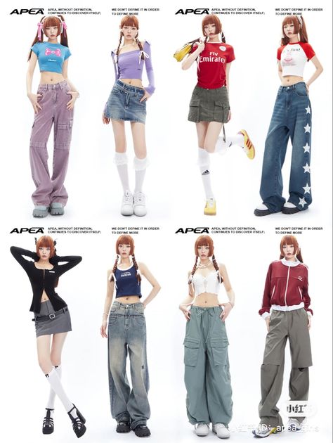 K Pop Outfits Casual, Liberty Core, 2006 Outfits, Look Festival, Teenager Outfits, Swaggy Outfits, Kpop Fashion Outfits, High Fashion Street Style