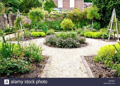 A Formal Herb Or Kitchen Garden In The Grounds Of An English ... English Walled Garden Ideas, Formal English Garden, Formal Kitchen, Culinary Garden, Aalto University, Parterre Garden, Kitchen Gardens, Herb Garden In Kitchen, Hotel Exterior