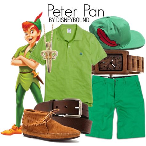 Disney Bound - Peter Pan Peter Pan Outfit, Disney Character Outfits, Disney Bound Outfits Casual, Disney Characters Costumes, Princess Inspired Outfits, Disney Dress Up, Disney Themed Outfits, Fantasia Disney, Disney Inspired Fashion