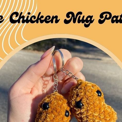 @crochet_niiixxcreations on Instagram: "Free crochet chicken nugget pattern!!! 🍗 Please enjoy, and tag me when you make one!!! I’d love to see them!! Share to all your friends!!  . Please do not sell, change, translate, or redistribute!  . Pattern: by me  Yarn used: caramel baby bee yarn . #crochetamigurumiinspiración#crochetinspiration #crochetinspo #crochetinspiration #crochetpatterns #crochet #crocheted #amigurumi #amigurumilove #amigurumiinspiration #crochetcraftfair #crochetidea #crochetideas #crochetcraftmarket #crochetplushies #crochetcreatures #crochetcraftfairprep #crochetchickennugget #crochetchickennuggetdino #crochetkeychain #freepatternsamigurumi #crochetfreepattern #chickennuggets #crochetnug #crochetnugget" Crochet Chicken Nugget Pattern Free, Crochet Dino Nugget Pattern, Chicken Nugget Crochet Pattern, Free Crochet Chicken, Crochet Chicken Nugget, Dino Chicken Nuggets, Plushie Ideas, Crochet Craft Fair, Crocheted Amigurumi