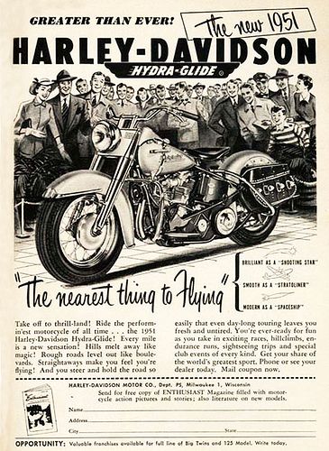 1951 Harley Hydra-Glide | bullittmcqueen | Flickr Art Harley Davidson, Harley Davidson Cake, Harley Davidson Merchandise, Harley Davidson Posters, Harley Davidson Knucklehead, Harley Davidson Iron 883, Vintage Motorcycle Posters, Harley Davidson Art, Harley Davidson V Rod