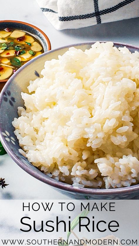 How to Make Sushi Rice Recipe Sushi Videos How To Make, Diy Sticky Rice, How To Make Sticky Rice For Sushi, How To Make Sushi Rice With Regular Rice, How To Make Chinese Rice, How To Make Sticky Rice, How To Make Sushi At Home, How To Make Sushi Rice, Sushi Takeaway