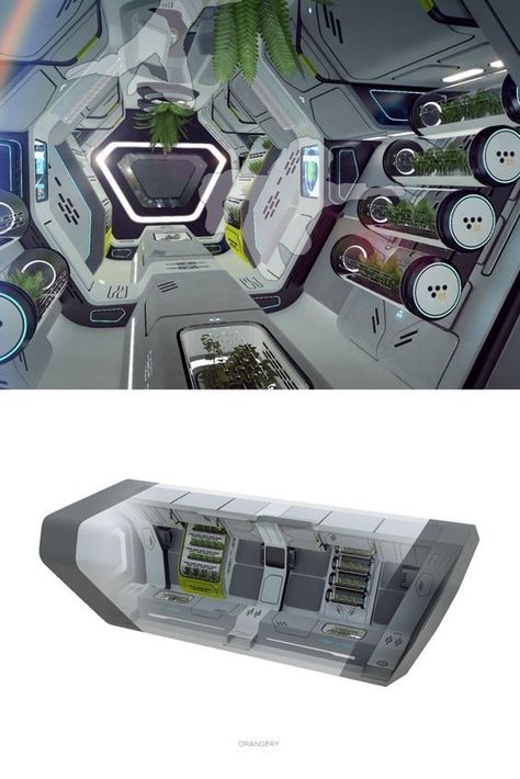 Space Station Concept, Concept Art Landscape, Scifi Interior, Futuristic Space, Sci Fi Games, Space Engineers, Spaceship Interior, Sci Fi Design, Sci Fi Environment