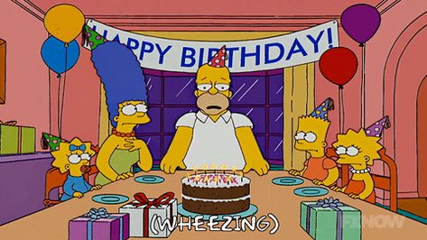 via GIPHY Simpsons Birthday, Simpsons Party, Happy Birthday Captions, The Simpson, Homer Simpson, Birthday Meme, Happy Birthday Images, 9th Birthday, Cute Memes