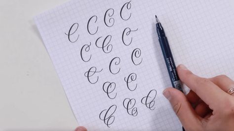 I’m working on a series about how to write capital letters in brush calligraphy in 15 different ways. I’ve already featured the Letter A and the Letter B. This post is all about the letter C. I’ve created worksheets of 15 styles of every single majuscule letter, which I use in these “15 ways” videos. C In Calligraphy, Calligraphy Basics, Calligraphy Tips, Capital C, Diy Calligraphy, Tombow Fudenosuke, The Letter C, The Letter B, Calligraphy Tutorial