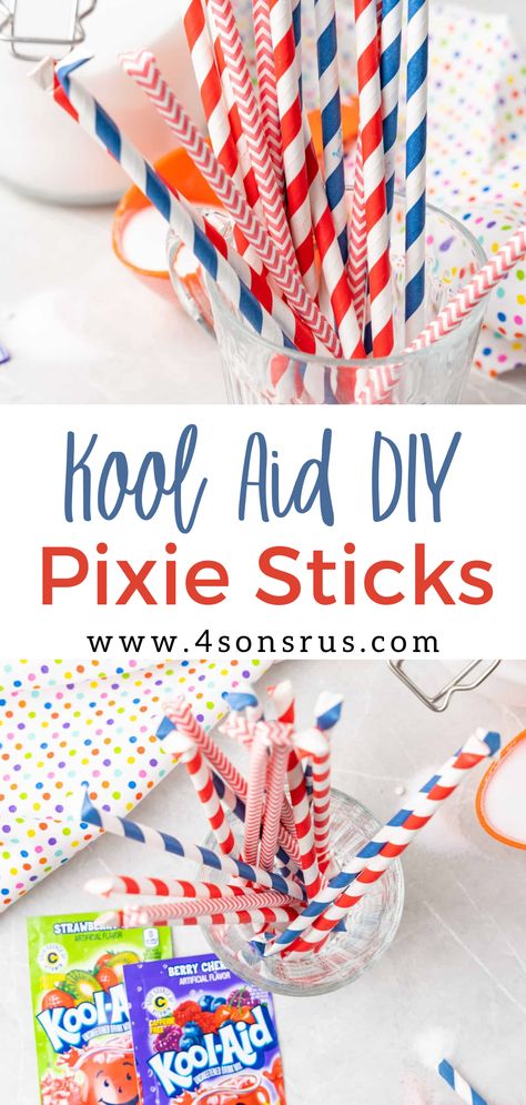 Homemade Pixie Sticks, Pixie Sticks Candy, Pixie Stick, Candied Fruit Recipes, Christmas Boutique, Pixie Sticks, Diy Straw, Candy Sticks, Ice Pop